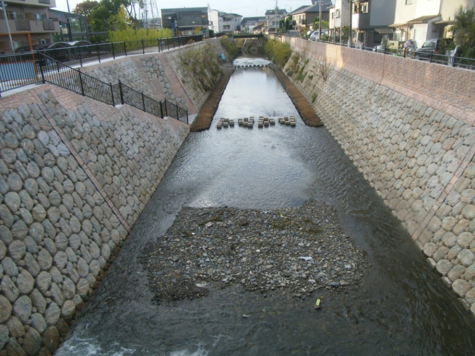 都市基盤河川改修事業 西高瀬川(有栖川工区)改修工事　写真1