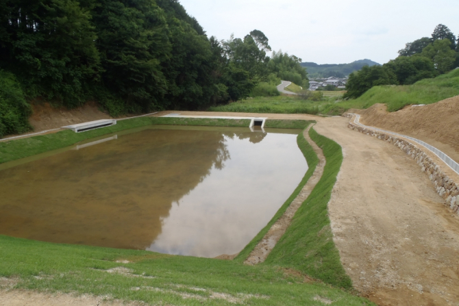 キトラ古墳周辺地区生活体験ゾーン調整池設置工事
