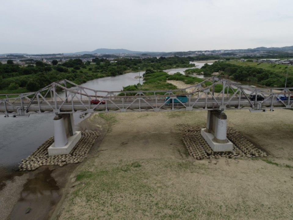 国道24号泉大橋下部耐震補強工事 写真1