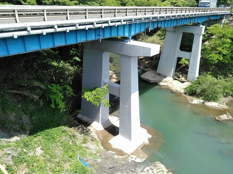 国道２７号肥後橋他耐震補強工事(橋梁補修)　写真1