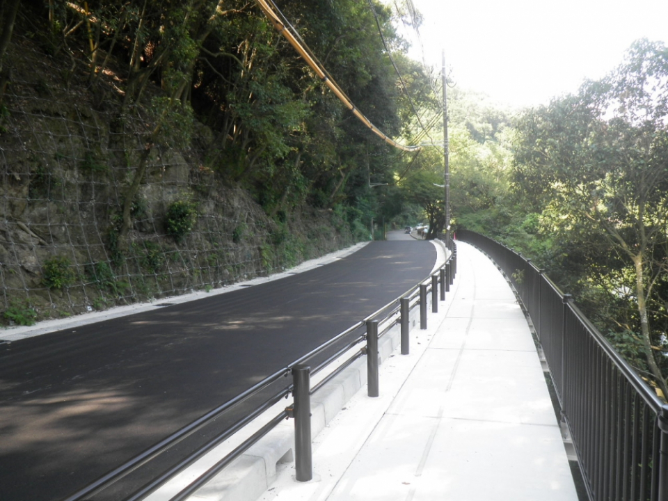 山王仙郷谷線道路拡幅工事 写真3
