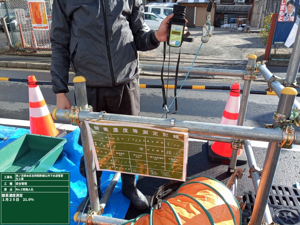 西ノ京排水区吉祥院幹線公共下水道管更生工事 写真4