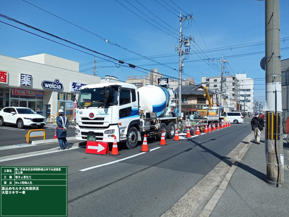 西ノ京排水区吉祥院幹線公共下水道管更生工事 写真7